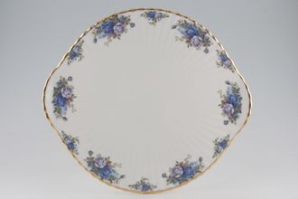 Royal Albert Moonlight Rose Gateau Plate Eared, Ribbed, Footed base 13 3/4"