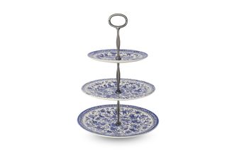 Sell Burleigh Blue Regal Peacock 3 Tier Cake Stand