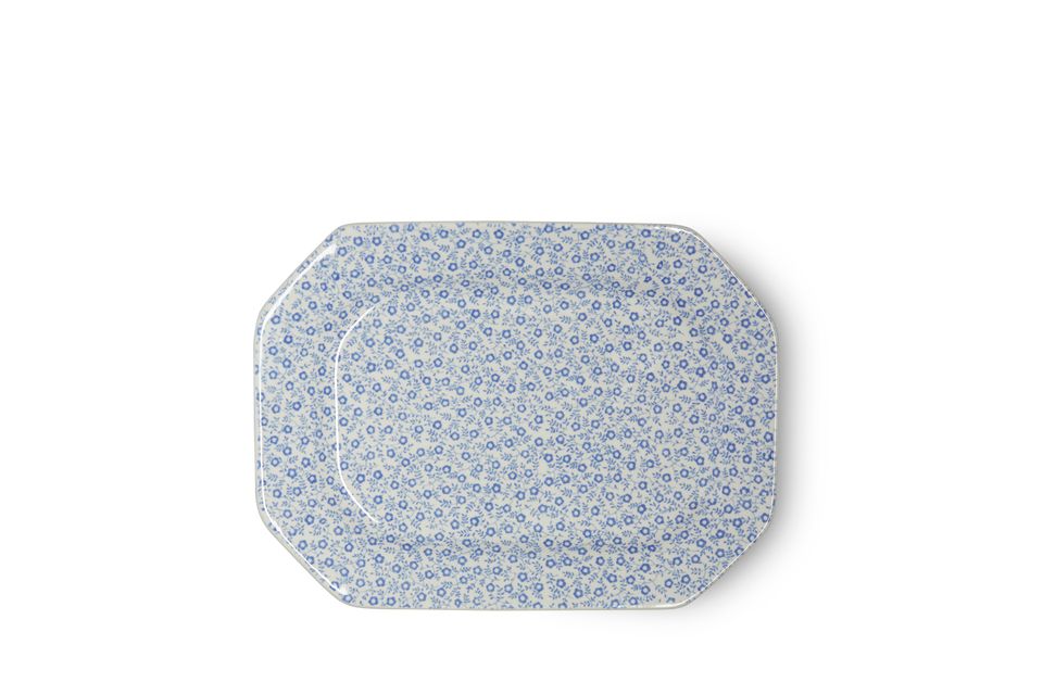 Burleigh Blue Felicity Rectangular Platter 10"