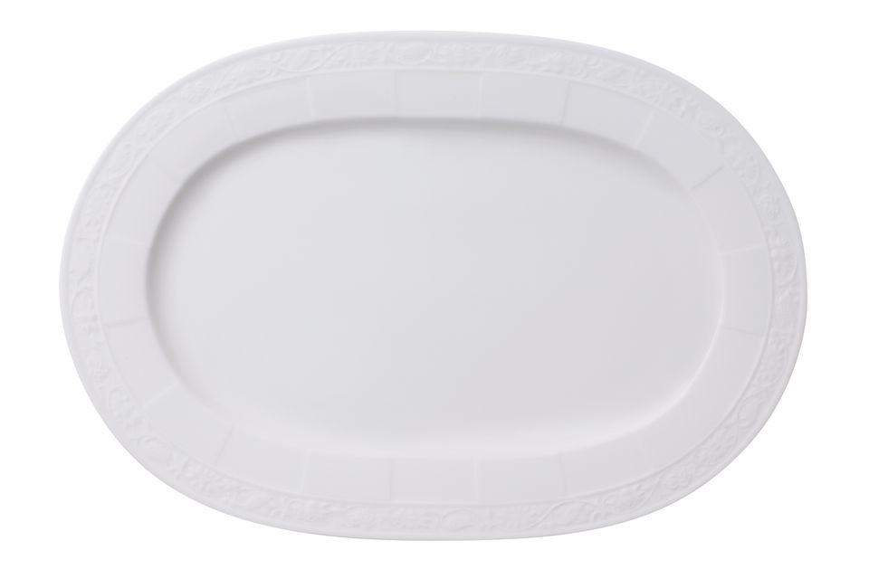 Villeroy & Boch White Pearl Oval Platter 35cm