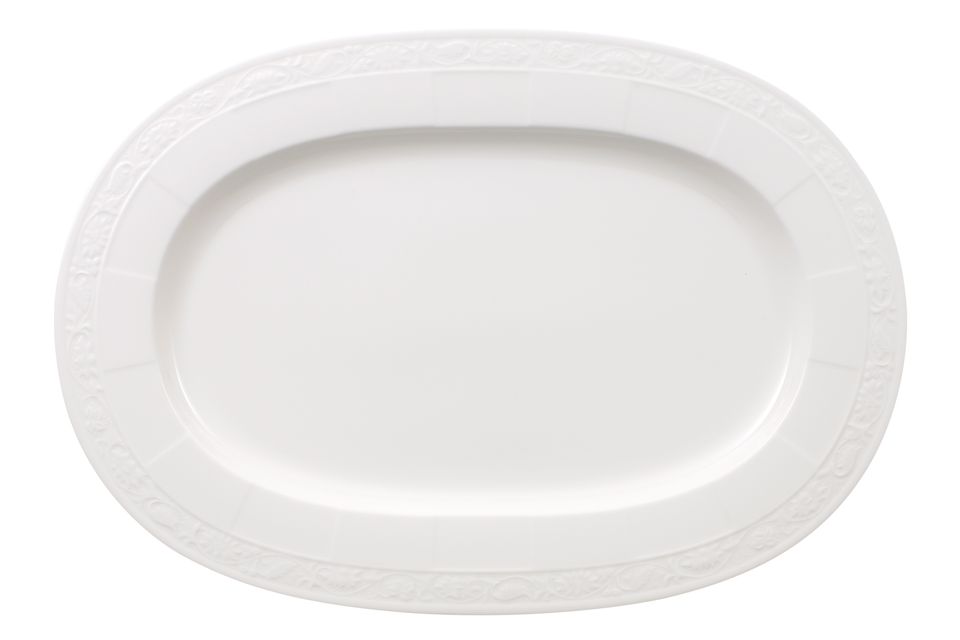 Villeroy & Boch White Pearl Oval Platter 41cm