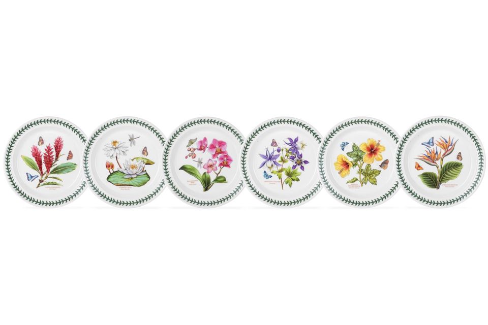 Portmeirion Exotic Botanic Garden Dessert / Salad Plate - Set of 6