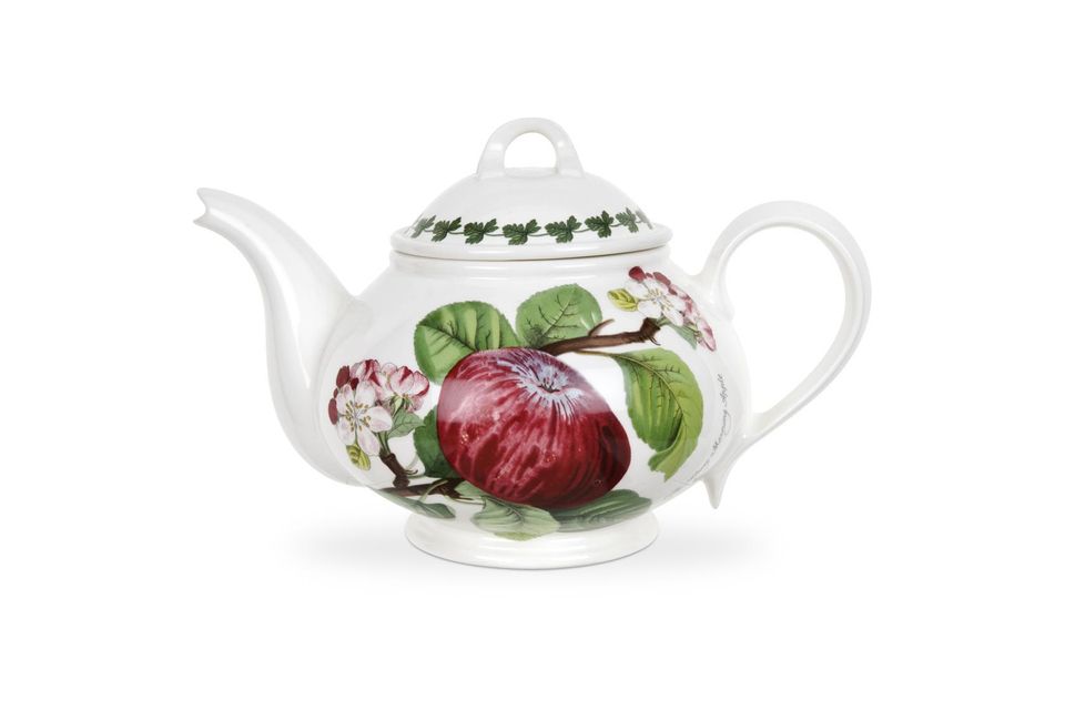 Portmeirion Pomona Teapot The Hoary Morning Apple. Garland on lid. 2pt