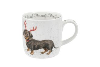 Royal Worcester Wrendale Designs Mug Dachshund through the Snow (dog) 310ml