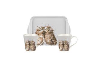 Royal Worcester Wrendale Designs Mug and Tray Set Wrendale Coloured Collection - Owl