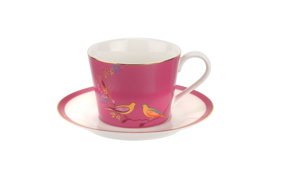 Sara Miller London for Portmeirion Chelsea Collection Teacup & Saucer Pink 0.2l