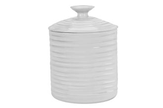 Sophie Conran for Portmeirion Grey Storage Jar + Lid 10.5cm x 10.5cm