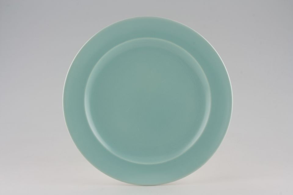 Poole Twintone Seagull and Ice Green Dinner Plate Rimmed 10"