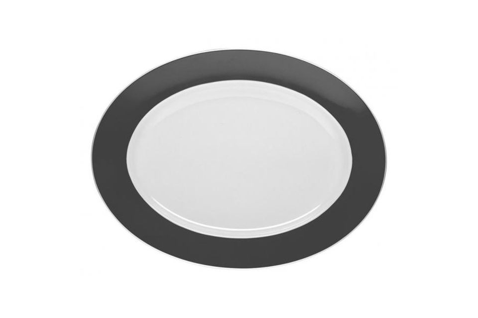 Thomas Sunny Day - Grey Oval Platter 33cm