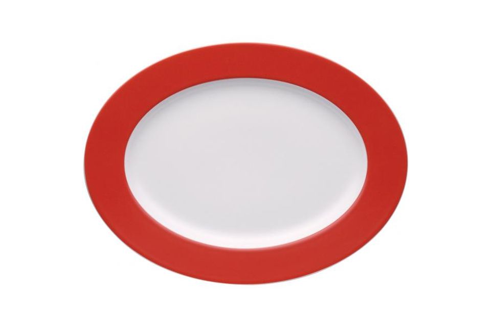 Thomas Sunny Day - New Red Oval Platter 33cm