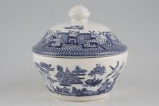 Churchill Blue Willow Sugar Bowl - Lidded (Tea) Knob design may vary. thumb 2
