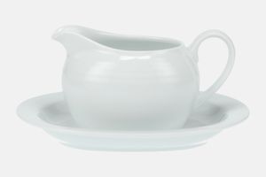 Noritake Arctic White Sauce Boat and Stand
