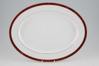 Noritake Marble Red Oval Platter 40cm