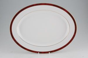 Noritake Marble Red Oval Platter