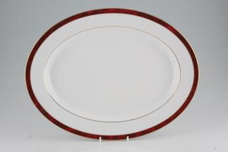 Noritake Marble Red Oval Platter 30cm