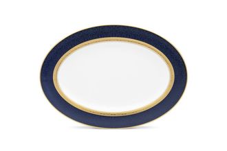 Noritake Odessa Cobalt Gold Oval Platter 36.8cm