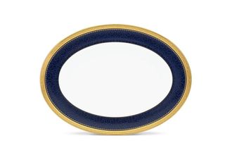 Noritake Odessa Cobalt Gold Oval Platter 31.2cm