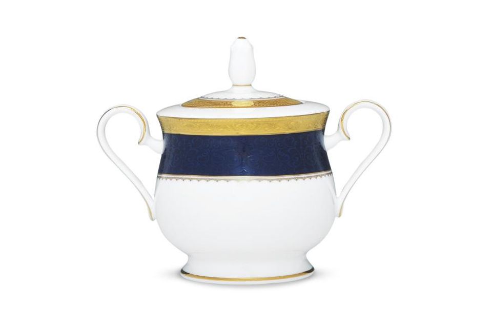 Noritake Odessa Cobalt Gold Sugar Bowl - Lidded (Tea)