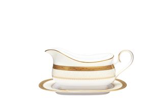 Noritake Odessa Gold Sauce Boat and Stand