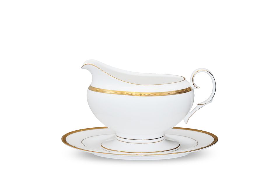 Noritake Rochelle Gold Sauce Boat and Stand