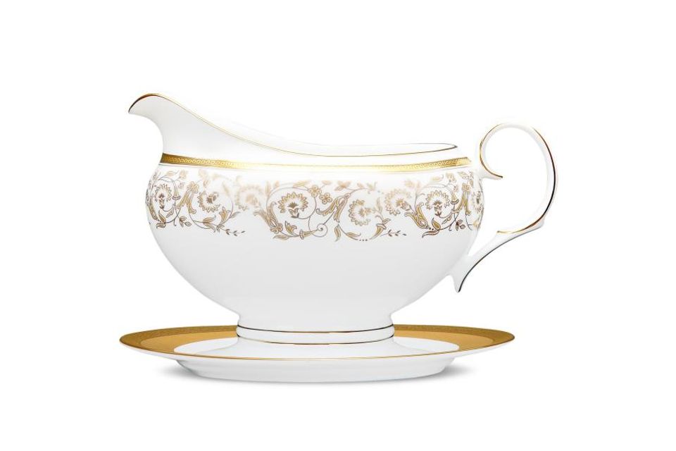 Noritake Summit Gold Sauce Boat and Stand