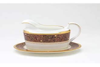 Noritake Xavier Gold Sauce Boat and Stand