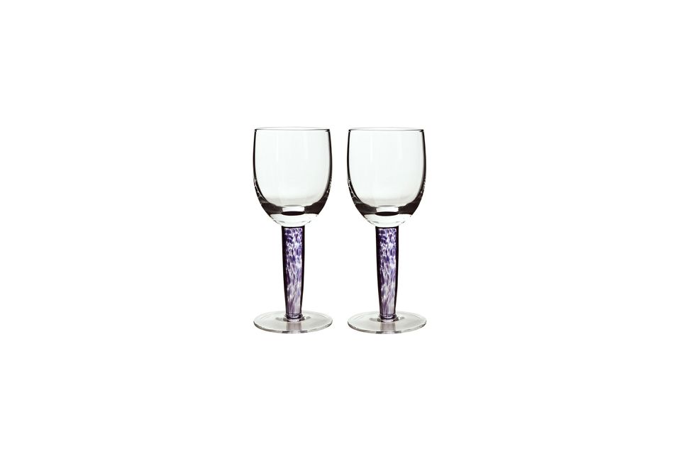Denby Amethyst Pair of White Wine Glasses
