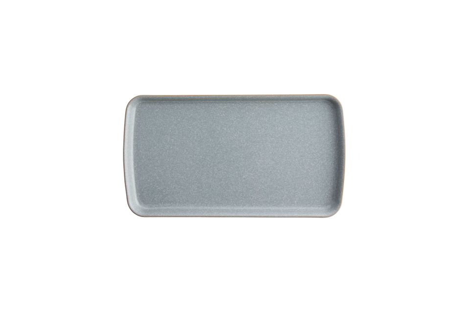 Denby Elements - Light Grey Rectangular Platter 26cm