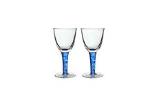 Denby Imperial Blue Pair of Red Wine Glasses 10cm x 20cm, 420ml thumb 1