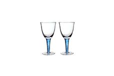 Denby Imperial Blue Pair of White Wine Glasses thumb 1