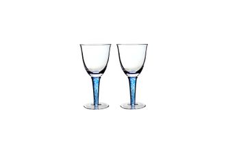 Sell Denby Imperial Blue Pair of White Wine Glasses
