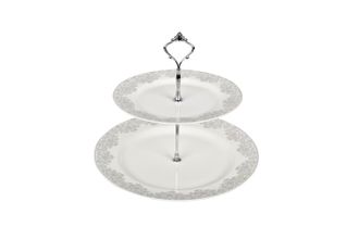 Sell Denby Monsoon Filigree Silver Cake Stand
