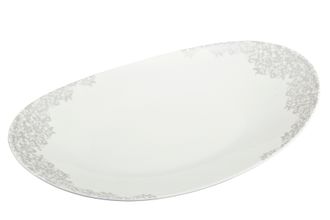 Sell Denby Monsoon Filigree Silver Oval Platter 40.5cm x 26cm x 7.5cm