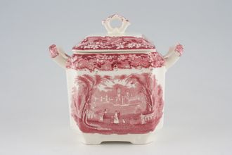 Masons Vista - Pink Sugar Bowl - Lidded (Tea) Square shape