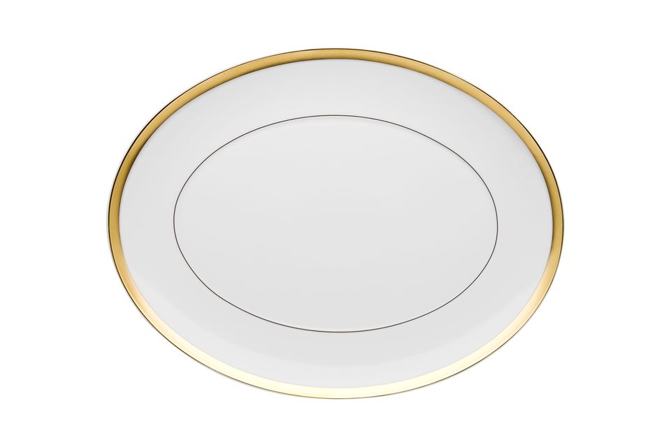 Vista Alegre Domo Gold Oval Platter 41.6cm x 32.3cm x 2.9cm