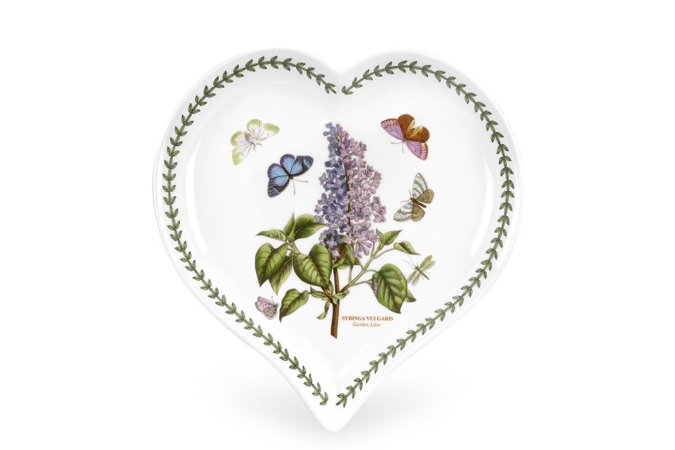 Portmeirion Botanic Garden Heart Dish Lilac 23cm x 20cm