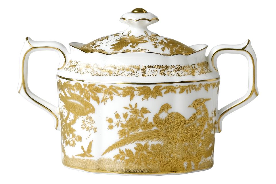 Royal Crown Derby Aves - Gold Sugar Bowl - Lidded (Tea)