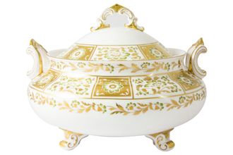 Sell Royal Crown Derby Derby Panel - Green Soup Tureen + Lid