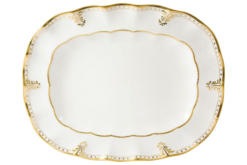 Royal Crown Derby Elizabeth Gold Oval Platter 38cm