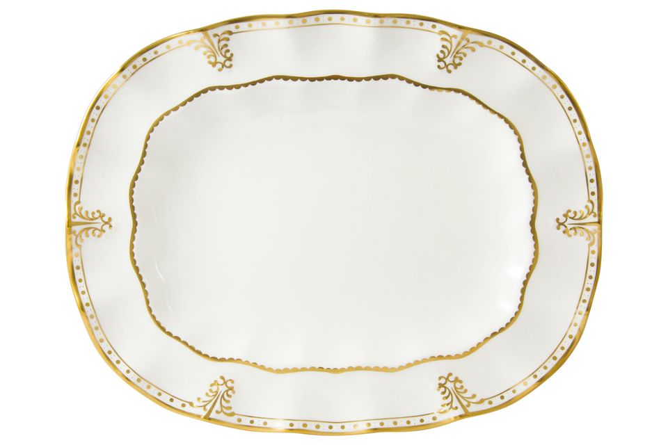 Royal Crown Derby Elizabeth Gold Oval Platter 33cm