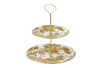 Sell Royal Crown Derby Aves - Gold 2 Tier Cake Stand