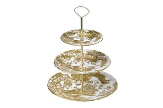 Sell Royal Crown Derby Aves - Gold 3 Tier Cake Stand