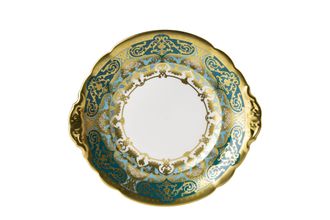 Royal Crown Derby Heritage Forest Green & Turquoise Cake Plate 25cm
