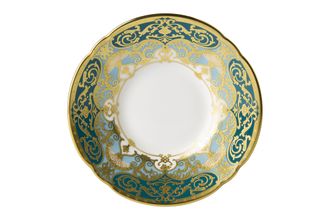 Royal Crown Derby Heritage Forest Green & Turquoise Coffee Saucer