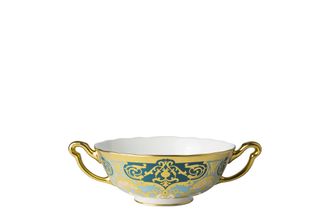 Royal Crown Derby Heritage Forest Green & Turquoise Soup Cup