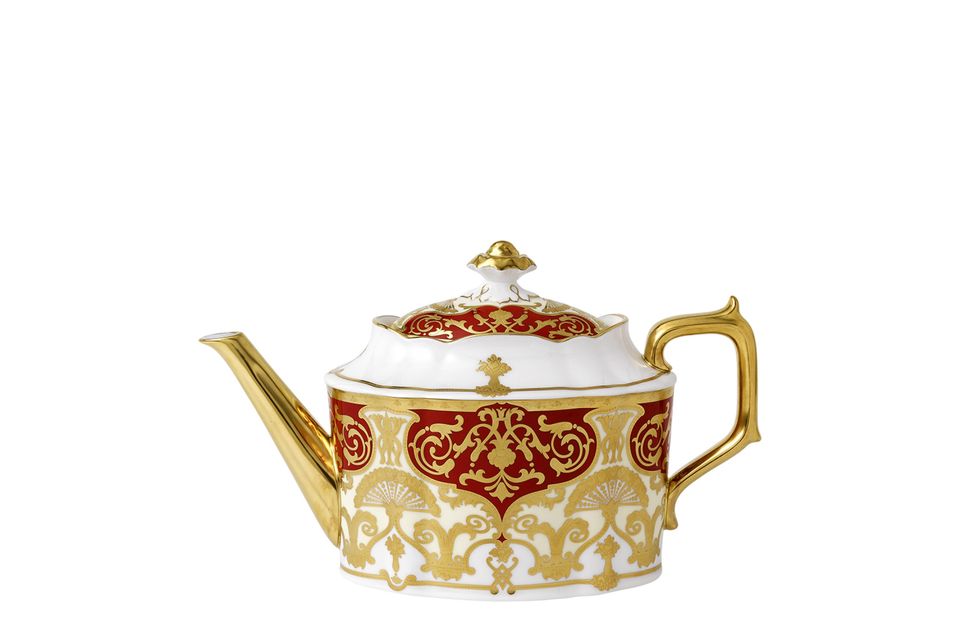 Royal Crown Derby Heritage Red and Cream Teapot 1.2l