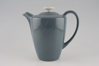 Poole Blue Moon Coffee Pot Short Spout Blue Handle 2 1/4pt