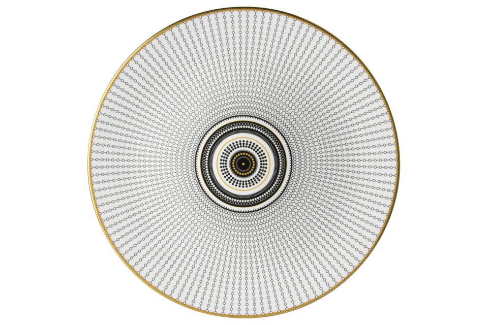 Royal Crown Derby Oscillate - Onyx Round Platter 34cm