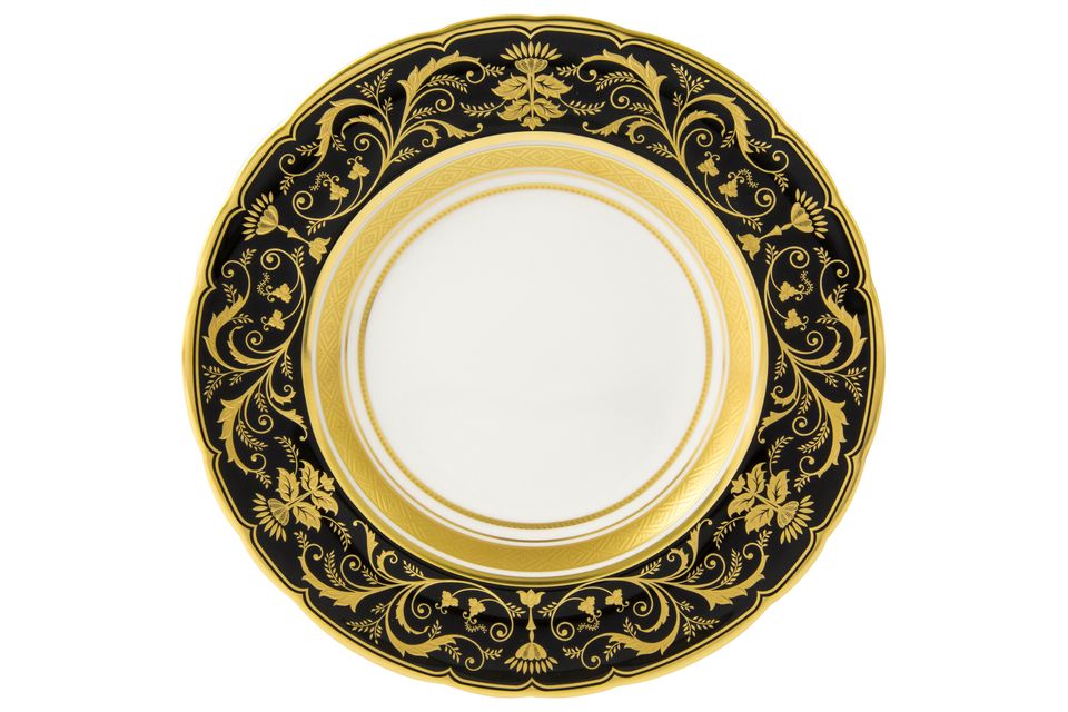 Royal Crown Derby Regency - Black Tea Plate 16cm