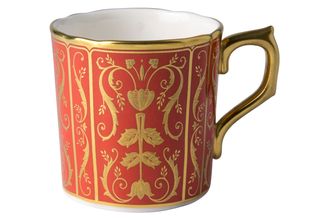 Royal Crown Derby Regency - Red Coffee Cup